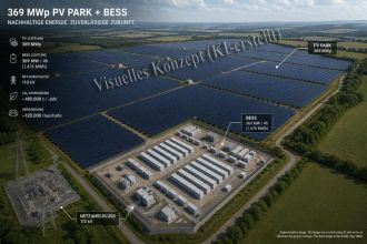 369 MWp PV / 369 MW (1476 MWh) BESS